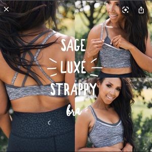 NWOT sage luxe strappy bra